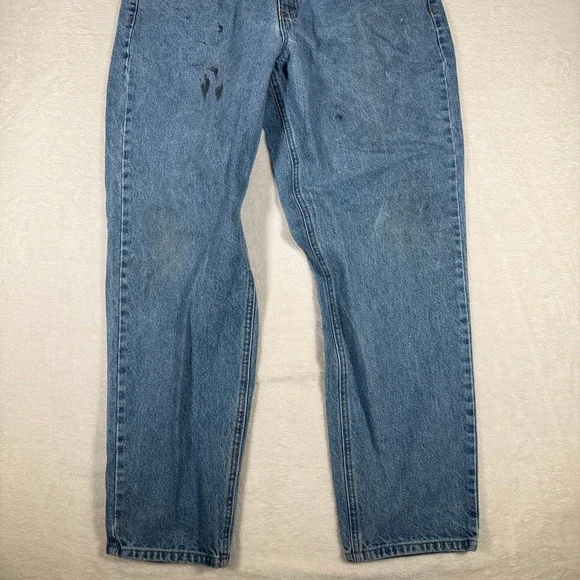 Carhartt B17 STW Mens 38x30 Relaxed Fit Straight Leg Denim Work Jeans Blue - Picture 2 of 13